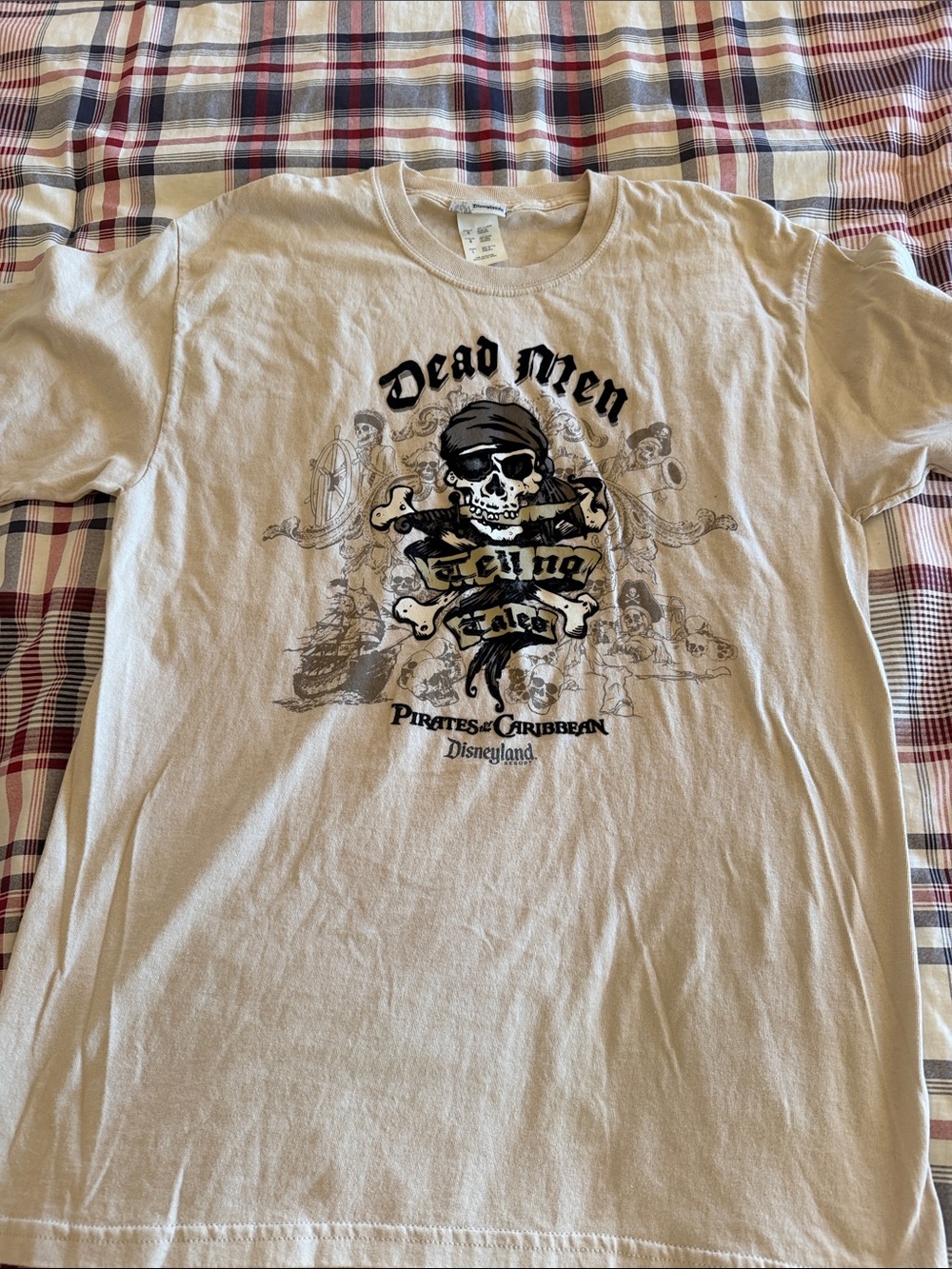 Disney Pirates of the Caribbean 'Dead Men Tell No Tales' Beige Graphic Tee